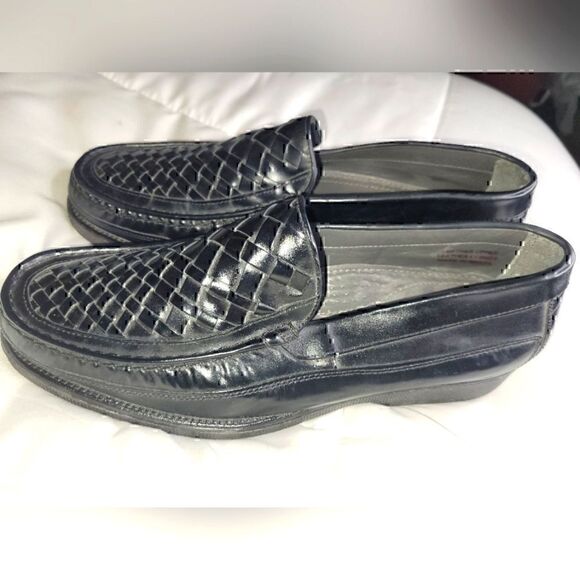Florsheim Woven Leather Loafers, Men\'s sz 11, black, NWT  main image 6